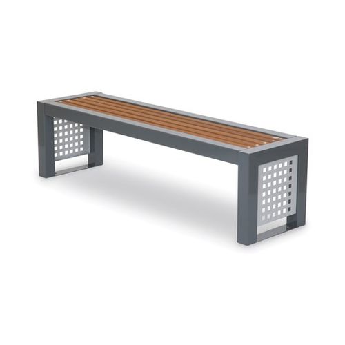 Panca per spazi pubblici contemporanea - ASTORIA - Dimo Group Srl - in legno / in ferro / in lamiera forata