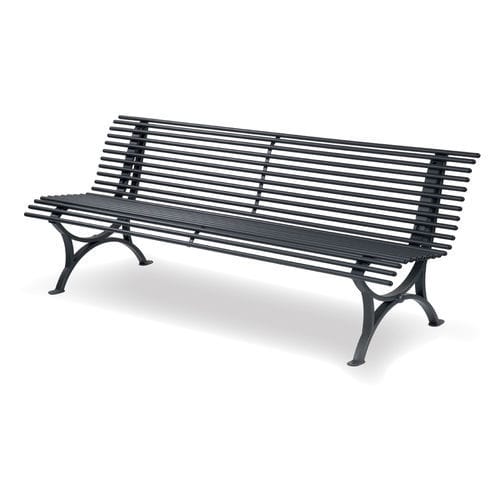 Panca per spazi pubblici classica - HELIA 200 - Dimo Group Srl - in acciaio galvanizzato / in lamiera d'acciaio / con schienale