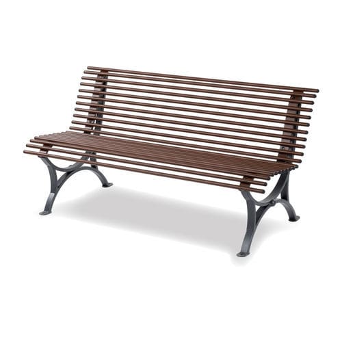Panca per spazi pubblici classica - HELIA 150 - Dimo Group Srl - in acciaio galvanizzato / in lamiera d'acciaio / con schienale