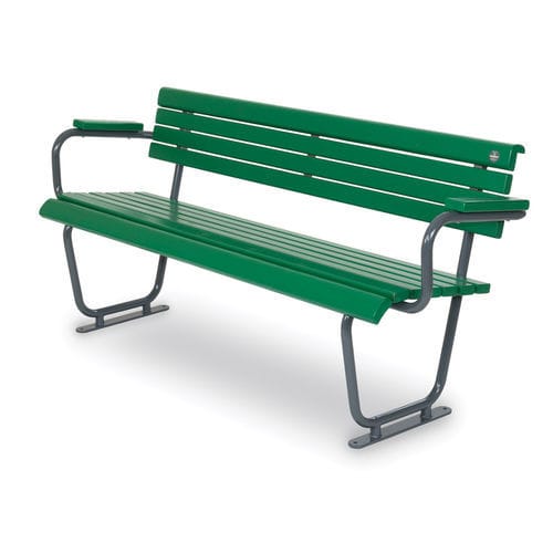 Panca per spazi pubblici contemporanea - GREEN LADY     - Dimo Group Srl - in pino / in acciaio galvanizzato / con schienale