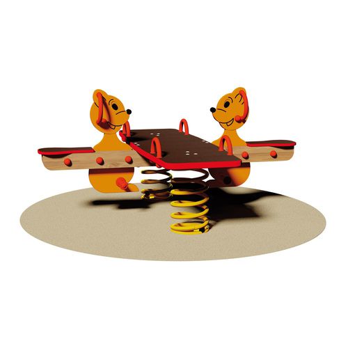 Gioco a molla in acciaio galvanizzato - SQUIRRELS  - Dimo Group Srl - in legno compensato / animale / 4 posti