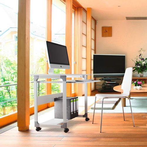 Scrivania portacomputer. con rotelle - 3796 - DURABLE - contemporanea / dritta / con supporto in metallo