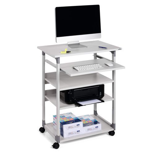 Scrivania con rotelle - 3720 - DURABLE - contemporanea / dritta / bianca