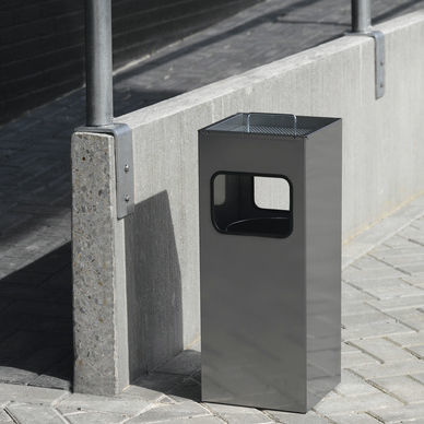 Portarifiuti pubblico - 3331 - DURABLE - in metallo / con portacenere integrato / con coperchio