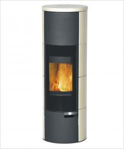 Stufa a legna - ÉTOILE 101 - Fireplace - contemporanea / in acciaio / in steatite
