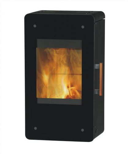 Stufa a legna - MITO - Fireplace - da parete / contemporanea / in acciaio