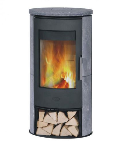 Stufa a legna - MONTE CARLO - Fireplace - contemporanea / in acciaio / in steatite