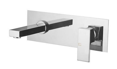 Miscelatore per lavabo - KUBIK: 2535 - GATTONI RUBINETTERIA - da parete / in metallo cromato / da bagno