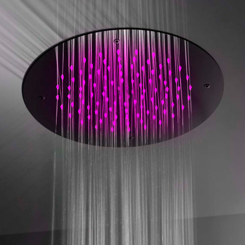 Soffione doccia da soffitto - 9900/PD - GATTONI RUBINETTERIA - rotondo / con cromoterapia / con illuminazione incorporata