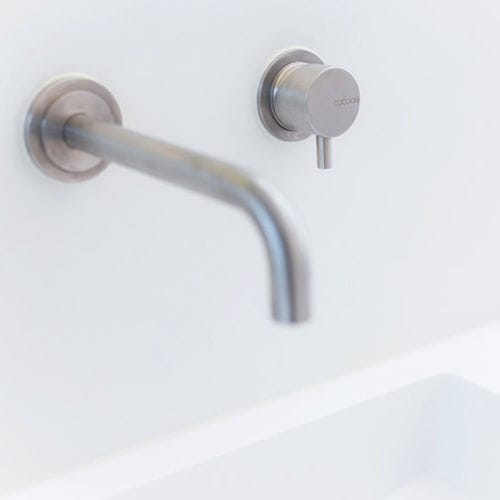 Miscelatore per lavabo - MONO SET01 - COCOON - da parete / in acciaio inossidabile / da bagno