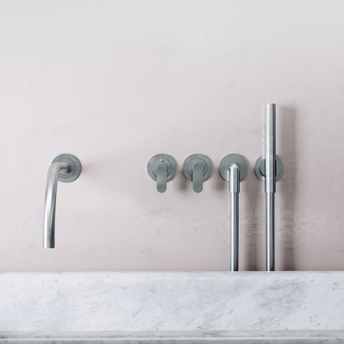 Set vasca in acciaio inossidabile - JP SET24THERM - COCOON - da parete / contemporaneo / 5 fori