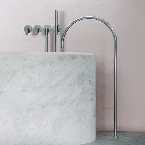 Set vasca in acciaio inossidabile - JP SET25THERM - COCOON - da parete / contemporaneo / 5 fori