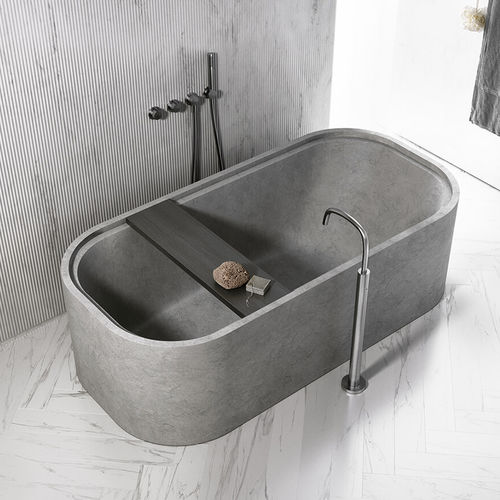 Vasca da bagno ovale - PB  - COCOON - ad isola / ad uso professionale / in pietra naturale