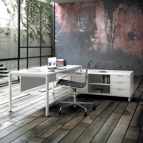 Tavolo da lavoro contemporaneo - ADAPTA PLUS - JG Group - in legno massiccio / in MDF / in melaminico