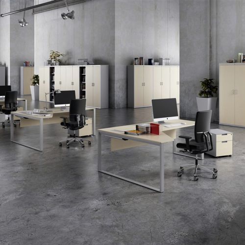 Scrivania per open space - ADAPTA 2 PLUS - JG Group - contemporanea / in legno / in vetro