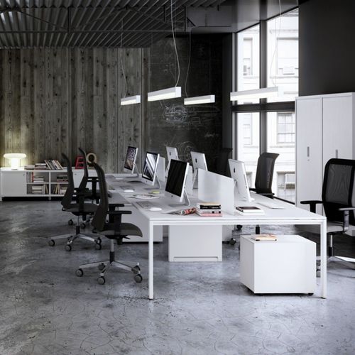 Scrivania per open space - ADAPTA PLUS - JG Group - contemporanea / in metallo / in vetro
