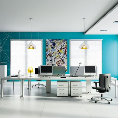 Scrivania per open space - MODUL - JG Group - contemporanea / in metallo / in melaminico