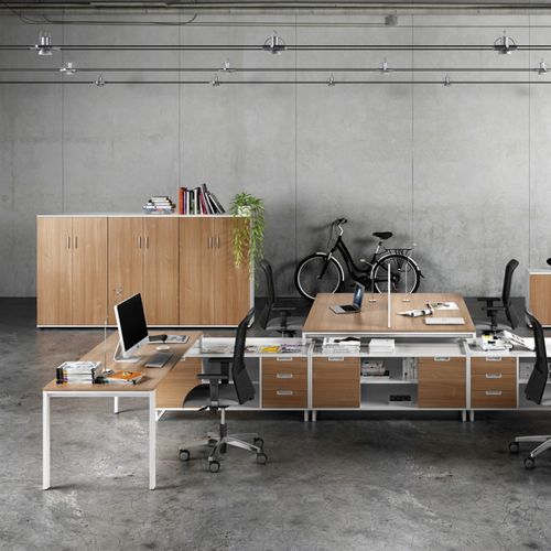 Armadio classificatore basso - LP - JG Group - alto / in melaminico / con sportello battente