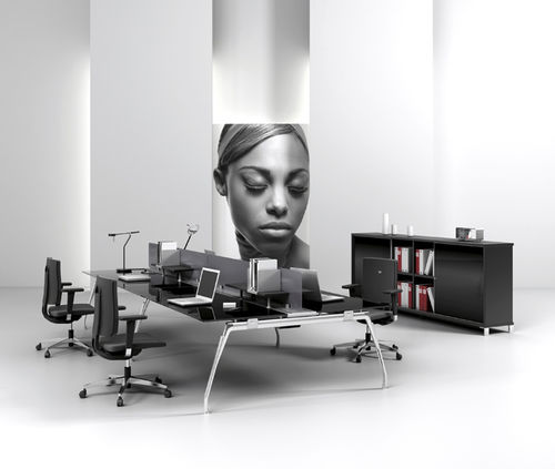 Scrivania per open space - INSPIRA - JG Group - contemporanea / in laminato / d'angolo