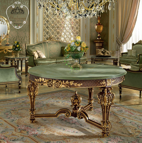Tavolo in stile - 14101 - Modenese Luxury Interiors - in legno massiccio / con supporto in legno massiccio / rotondo