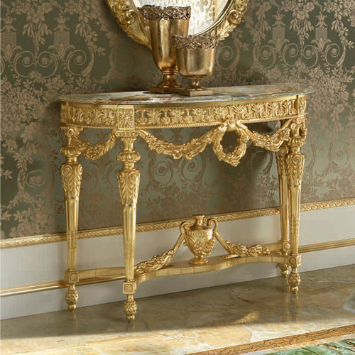 Consolle in stile - 14605 - Modenese Luxury Interiors - in legno massiccio / a mezzaluna / fatta a mano