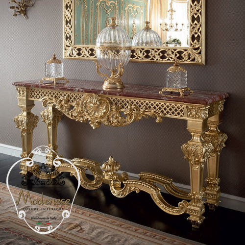 Consolle in stile - 15621 - Modenese Luxury Interiors - in legno massiccio / rettangolare / fatta a mano