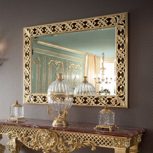 Specchio a muro - 15622 - Modenese Luxury Interiors - in stile / rettangolare / in legno massiccio