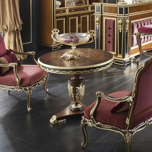 Tavolo in stile - 16108 - Modenese Luxury Interiors - in legno massiccio / con supporto in legno massiccio / rotondo