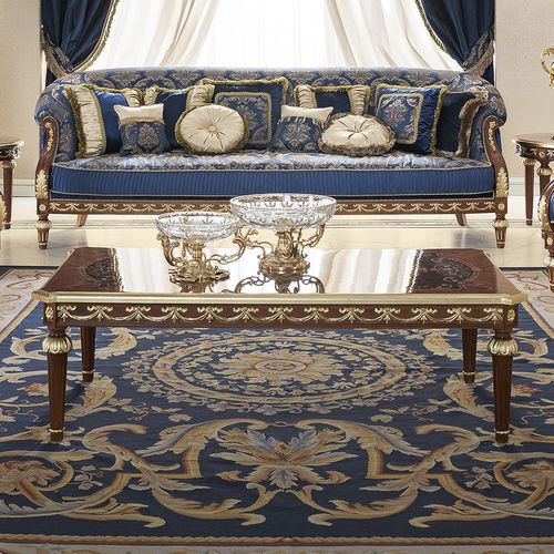 Tavolino basso in stile - 14667 - Modenese Luxury Interiors - in legno massiccio / con supporto in legno massiccio / rettangolare