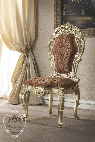 Sedia da pranzo in stile - 15525 - Modenese Luxury Interiors - da interno / in tessuto / con supporto in legno massiccio
