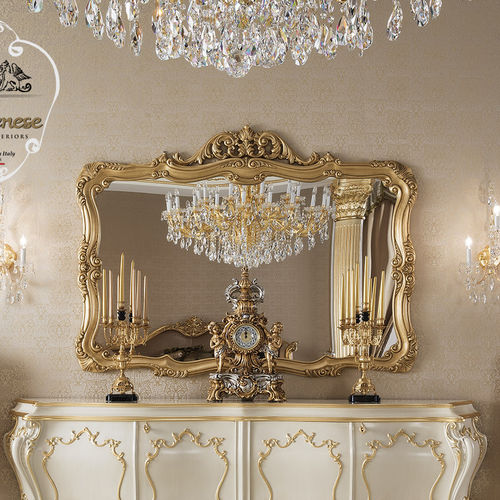 Specchio a muro - 15677 - Modenese Luxury Interiors - per hotel / in stile / rettangolare