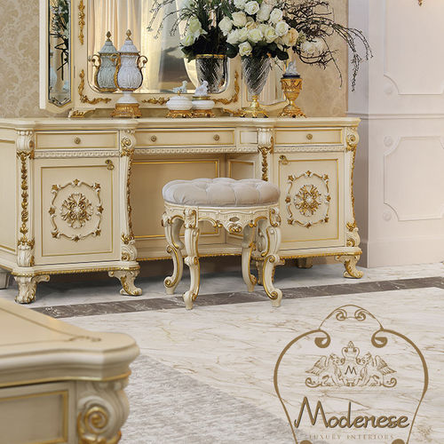 Sgabello contemporaneo - 14535 - Modenese Luxury Interiors - in legno massiccio / con supporto in legno massiccio / imbottito