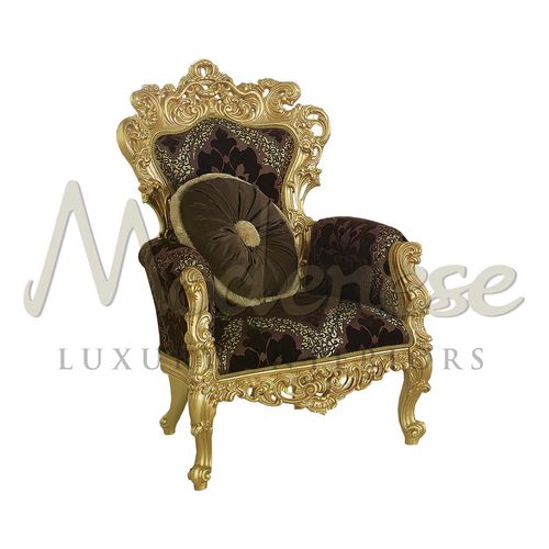 Poltrona in stile - 16445 - Modenese Luxury Interiors - in tessuto / in legno / marrone