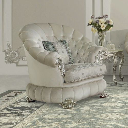 Poltrona in stile - 15443 - Modenese Luxury Interiors - in velluto / in lino / in pelle
