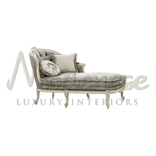 Dormeuse classica - 16532 - Modenese Luxury Interiors - in tessuto / in legno / con supporto in legno laccato