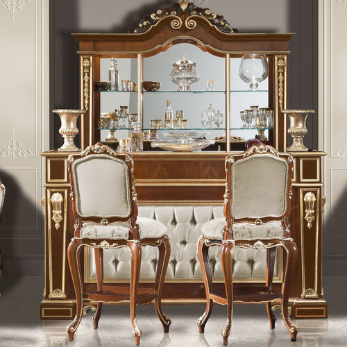 Bancone da bar - 16107 - Modenese Luxury Interiors - in legno massiccio / dritto