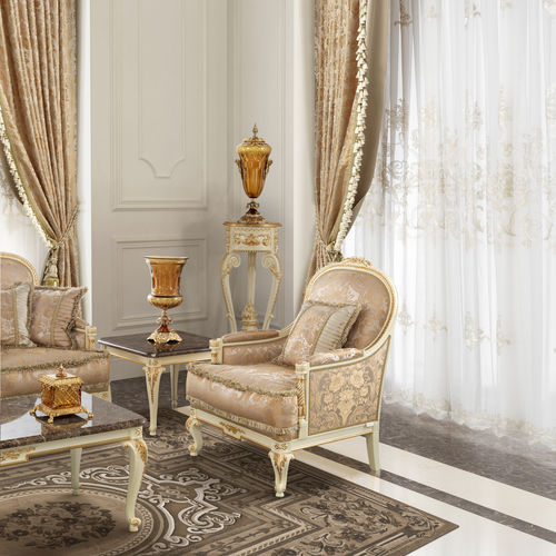 Poltrona classica - 16460 - Modenese Luxury Interiors - in tessuto / in legno / colore personalizzabile