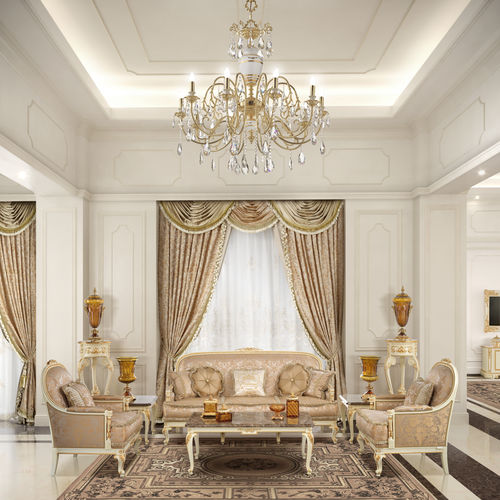 Divano classico - 16458 - Modenese Luxury Interiors - in tessuto / colore personalizzabile / in legno