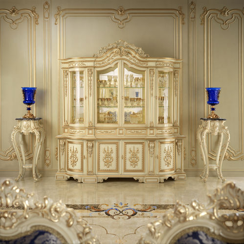 Credenza alta - 16125 - Modenese Luxury Interiors - classica / in legno / a vetrina