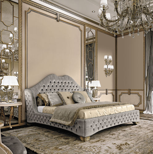 Letto matrimoniale - 16205 - Modenese Luxury Interiors - contemporaneo / imbottito / in tessuto