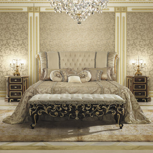 Letto matrimoniale - 16223 - Modenese Luxury Interiors - classico / con testiera imbottita / in tessuto