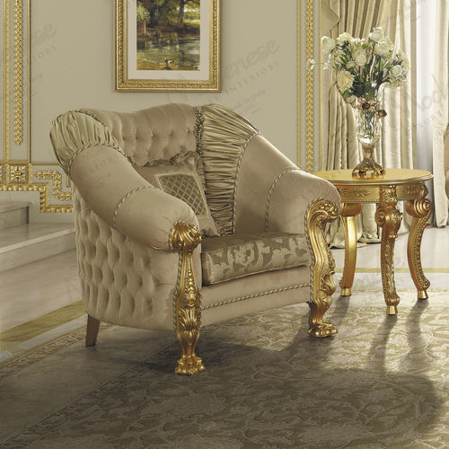 Poltrona classica - 16447 - Modenese Luxury Interiors - in tessuto / in legno / in legno