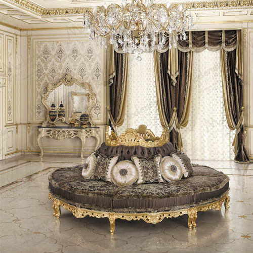 Divano rotondo - 16402 - Modenese Luxury Interiors - classico / in tessuto / in legno