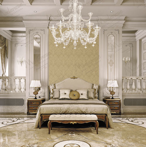 Letto matrimoniale - 16201 - Modenese Luxury Interiors - classico / con testiera imbottita / in tessuto