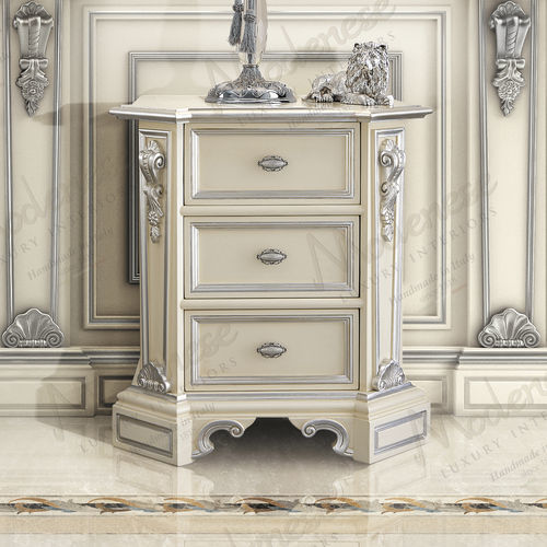 Comodino classico - 16224 - Modenese Luxury Interiors - in legno / quadrato / con cassetti