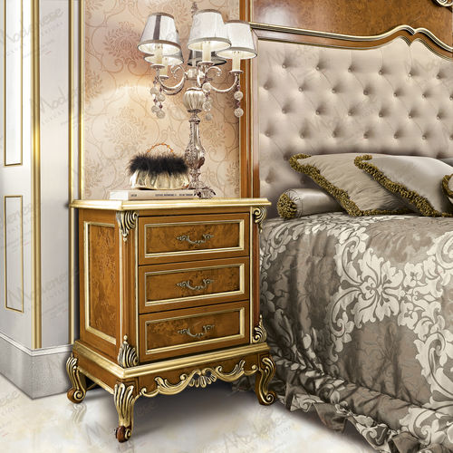 Comodino classico - 16209 - Modenese Luxury Interiors - in legno / quadrato / con cassetti