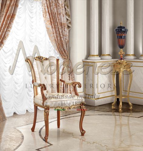 Sedia classica - 15548 - Modenese Luxury Interiors - da interno / in legno / in tessuto