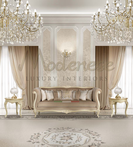Divano classico - 17424 - Modenese Luxury Interiors - in tessuto / in legno / colore personalizzabile