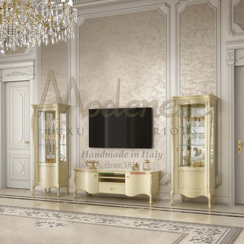 Mobile porta TV classico - 17117 - Modenese Luxury Interiors - con ripiani / 3 porte / in legno