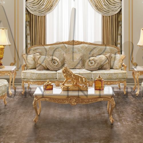 Tavolino basso classico - 17607 - Modenese Luxury Interiors - in legno / in marmo / con supporto in legno